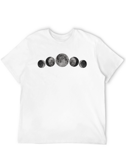 Camiseta Negra Fases Lunares Hombre