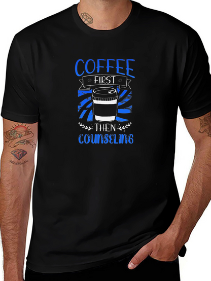 Camiseta Negra Café Primero Luego Consejería