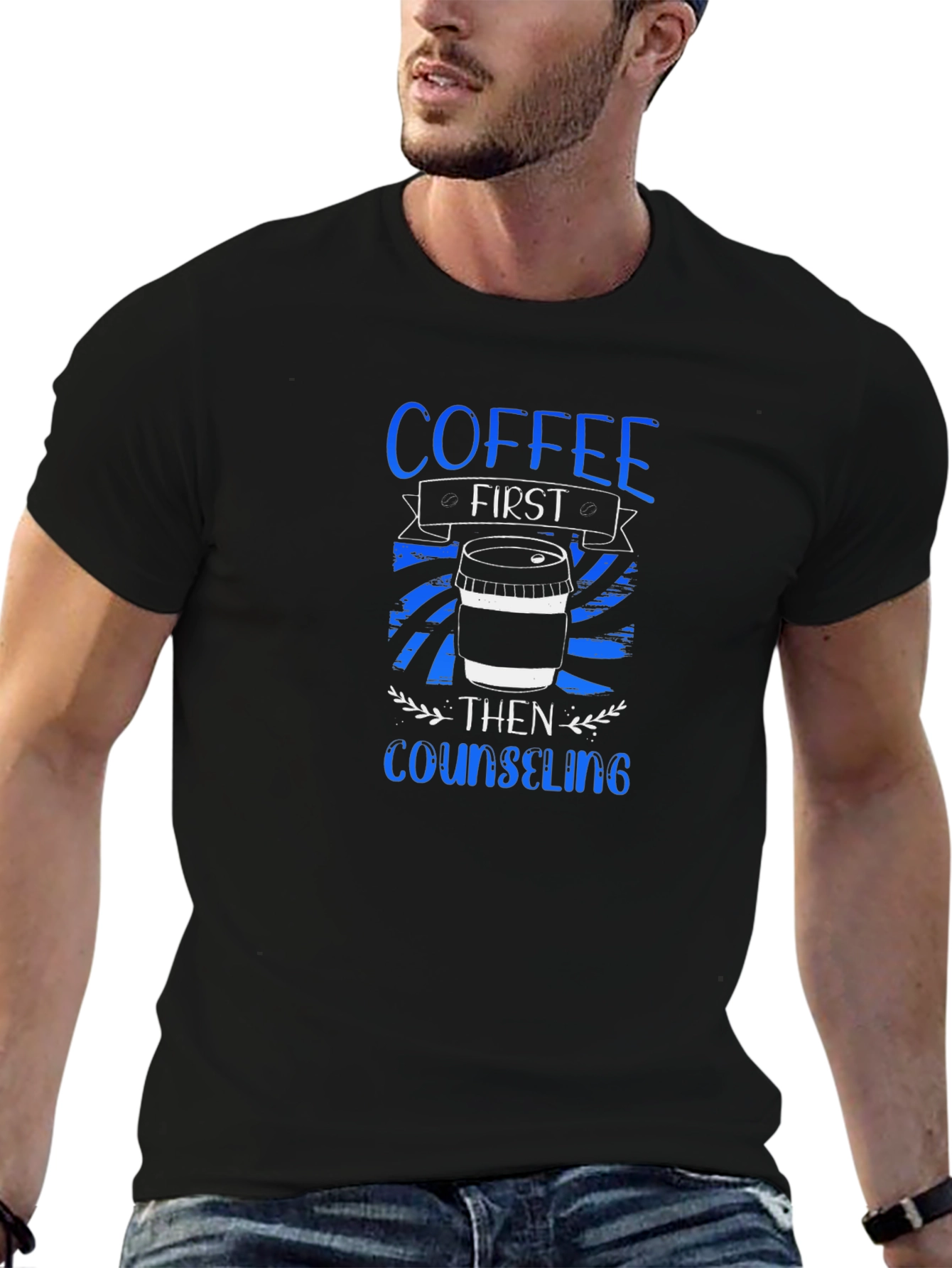 Camiseta Negra Café Primero Luego Consejería