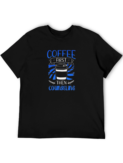 Camiseta Negra Café Primero Luego Consejería