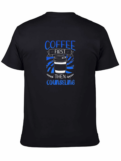 Camiseta Negra Café Primero Luego Consejería