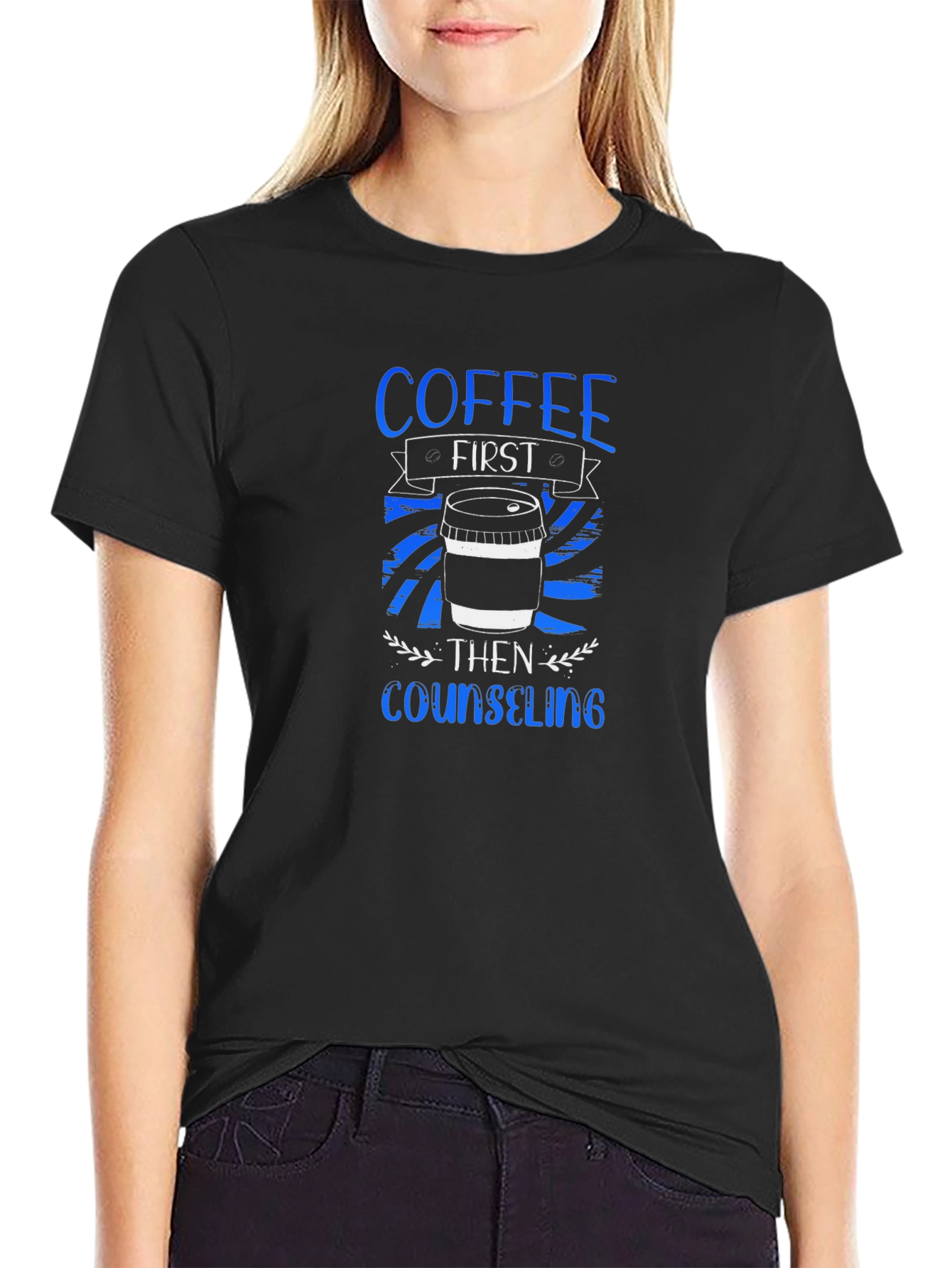 Camiseta Negra Café Primero Luego Consejería