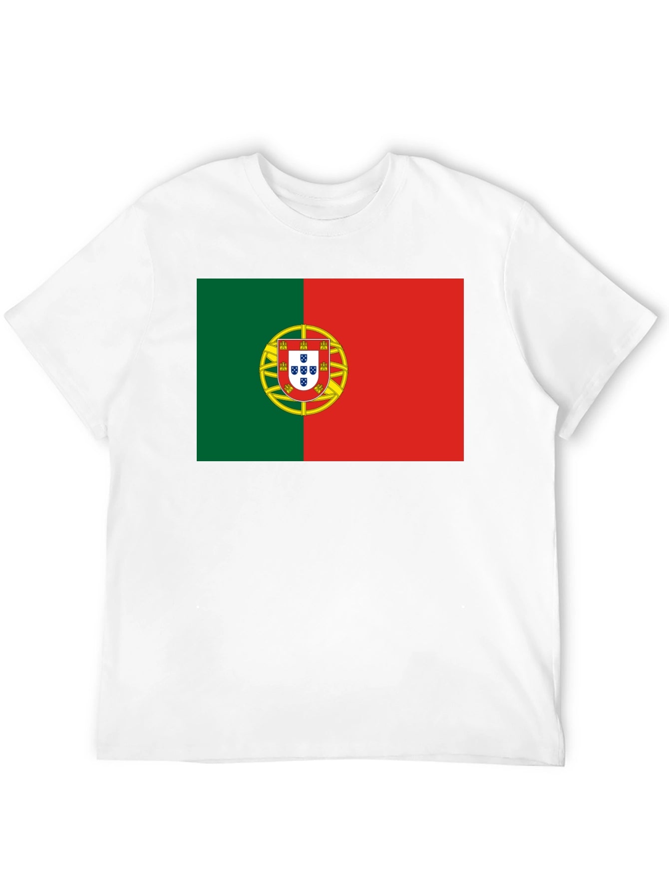 Camiseta Negra con Bandera de Portugal