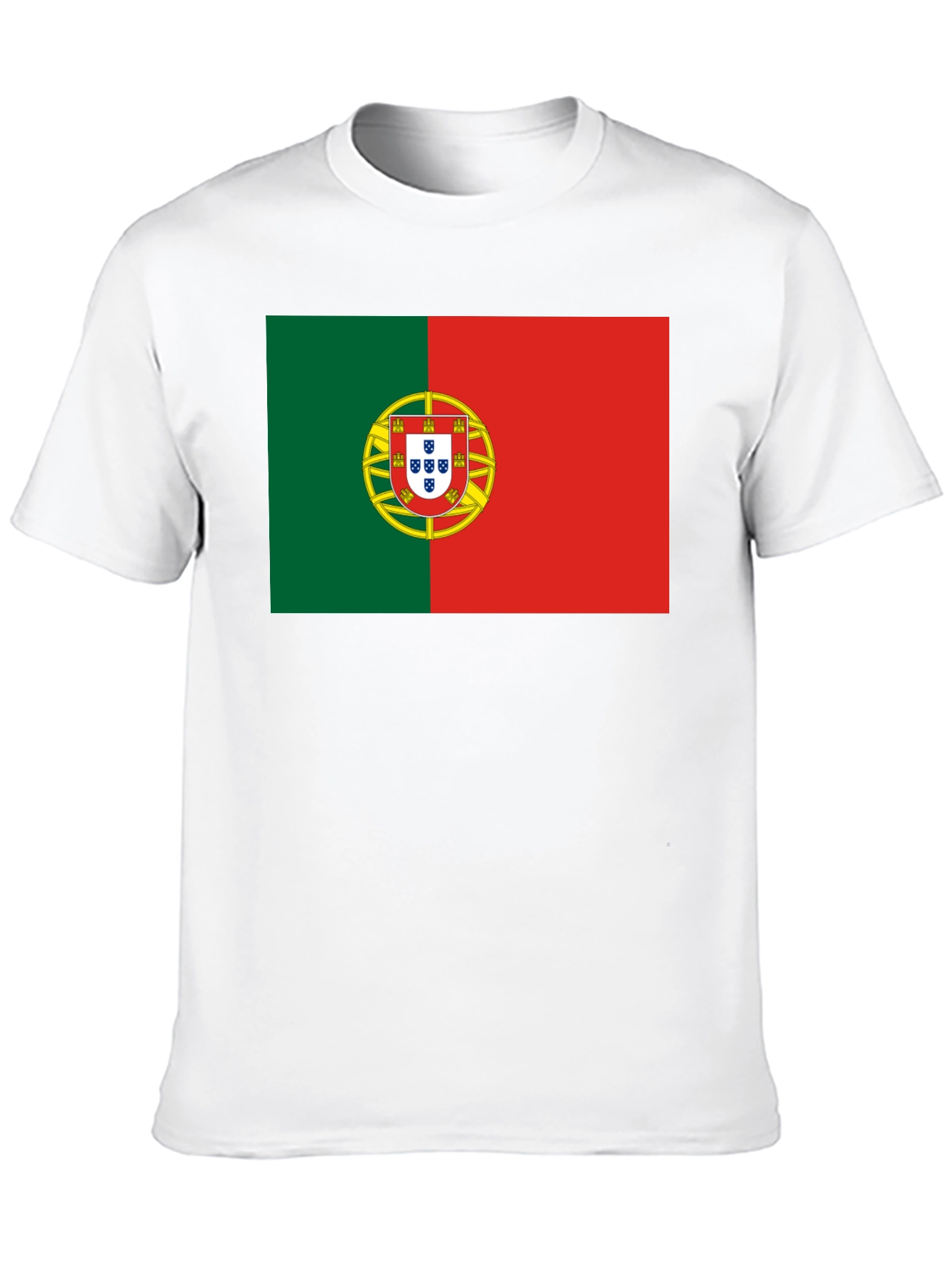 Camiseta Negra con Bandera de Portugal