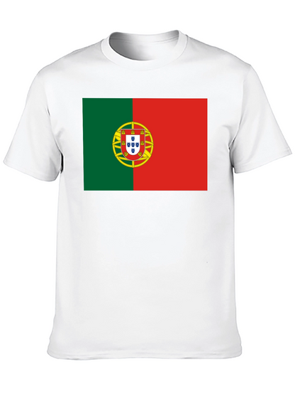 Camiseta Negra con Bandera de Portugal