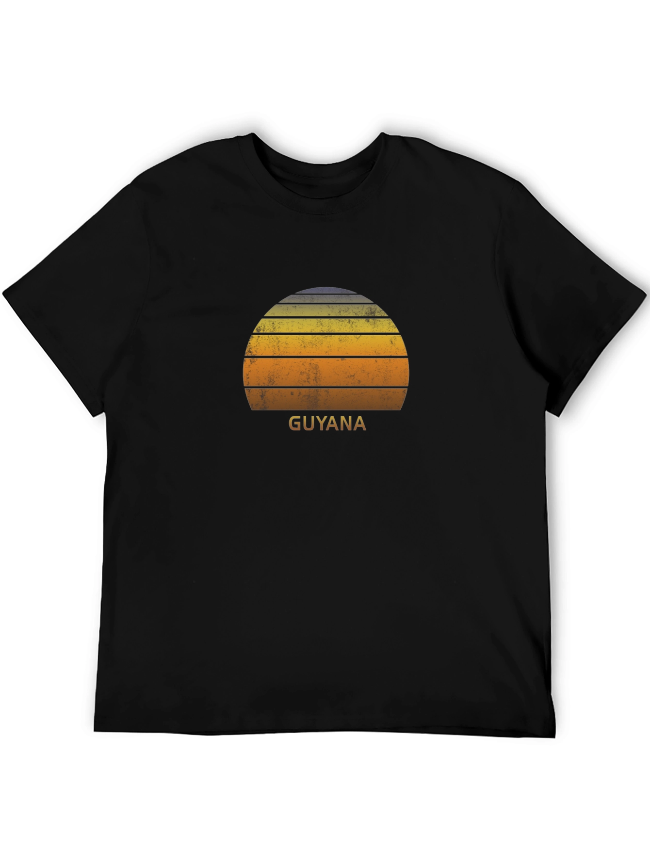 Camiseta Negra Retro Guyana
