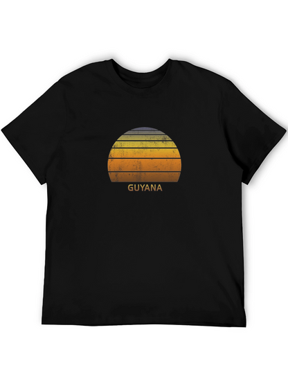 Camiseta Negra Retro Guyana