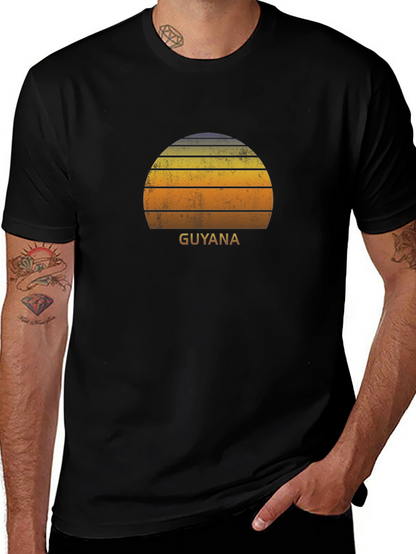 Camiseta Negra Retro Guyana