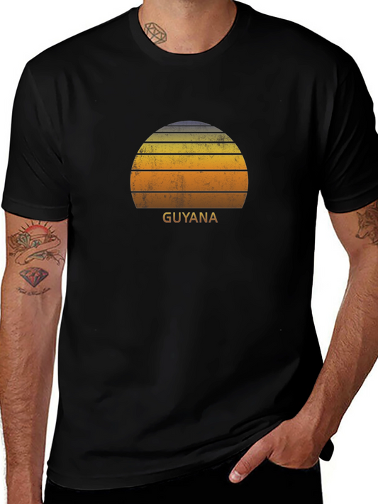 Camiseta Negra Retro Guyana