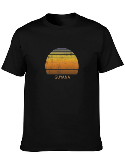 Camiseta Negra Retro Guyana