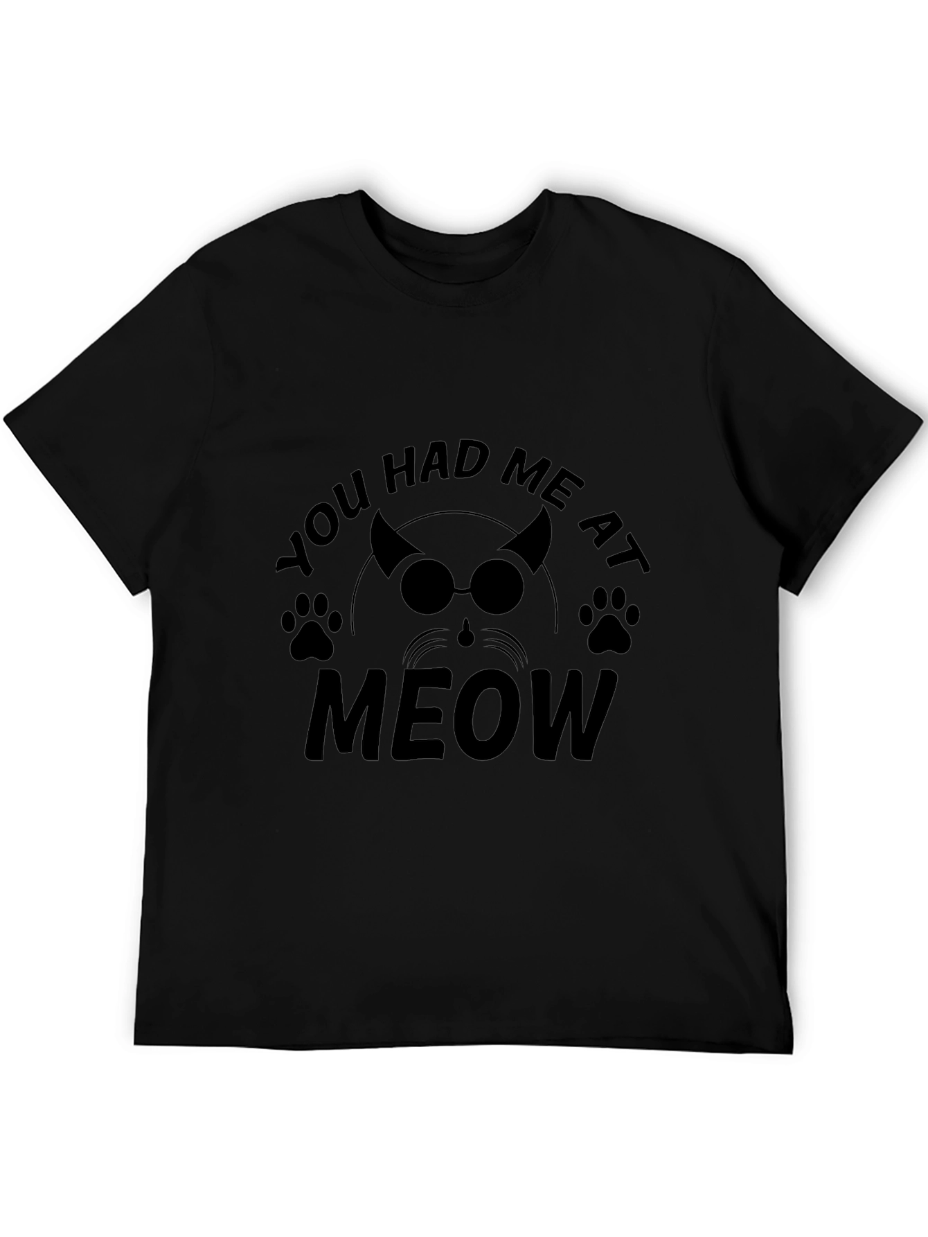Camiseta Negra Me Tuviste al Meow