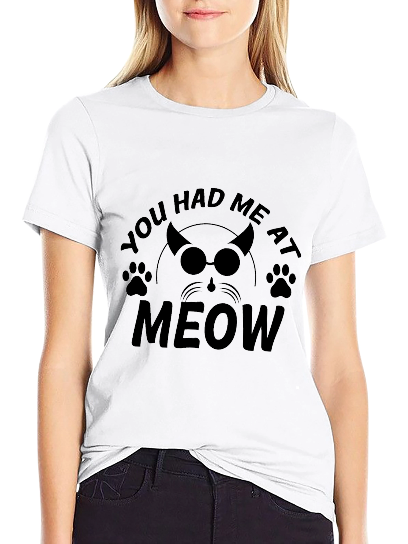 Camiseta Negra Me Tuviste al Meow