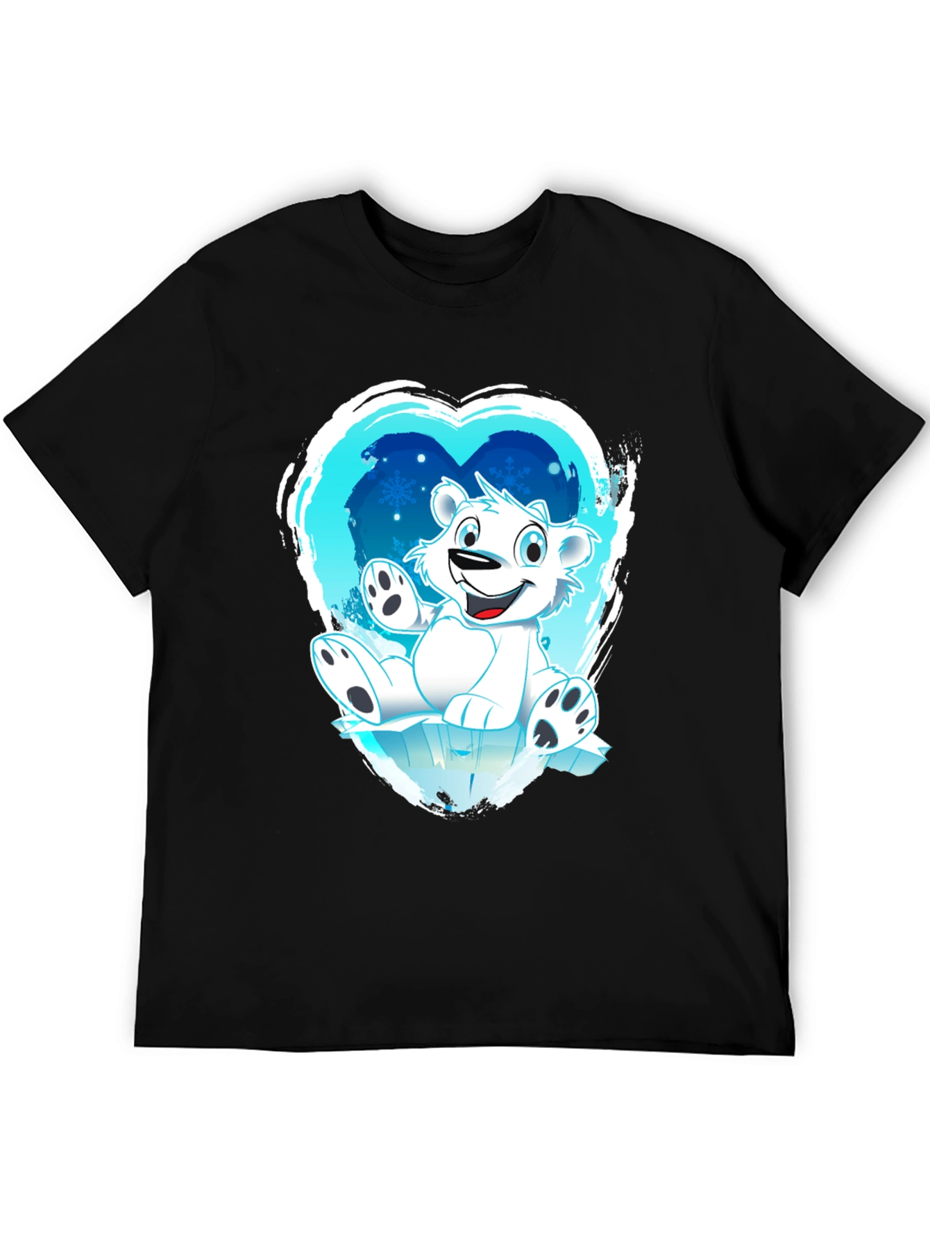 Camiseta Oso Polar Corazón Invierno Hombre