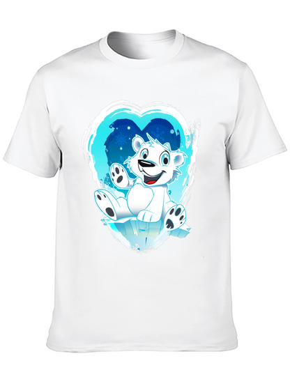 Camiseta Oso Polar Corazón Invierno Hombre