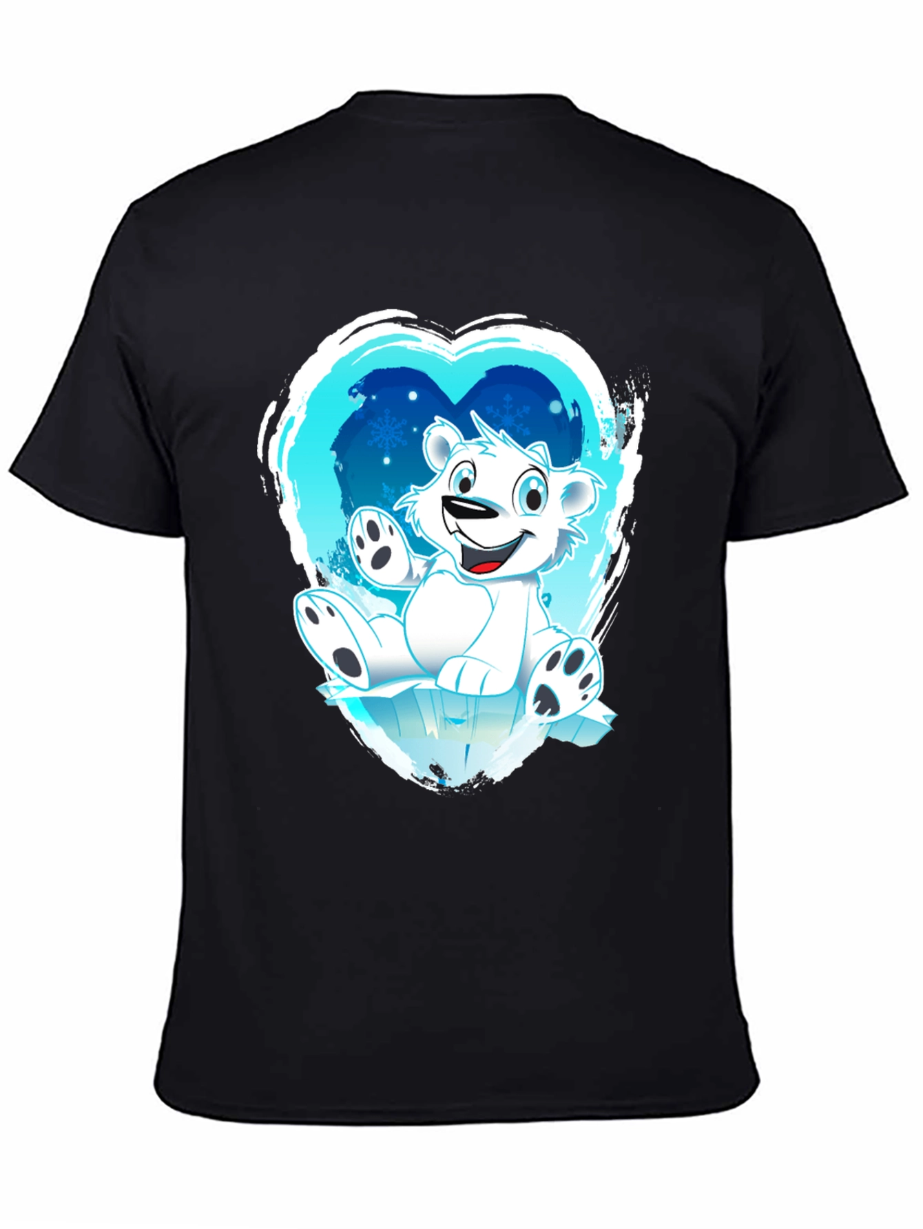 Camiseta Oso Polar Corazón Invierno Hombre