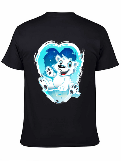 Camiseta Oso Polar Corazón Invierno Hombre