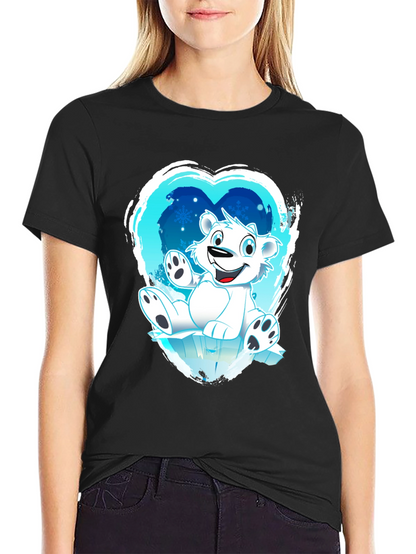 Camiseta Oso Polar Corazón Invierno Hombre