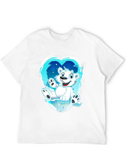 Camiseta Oso Polar Corazón Invierno Hombre