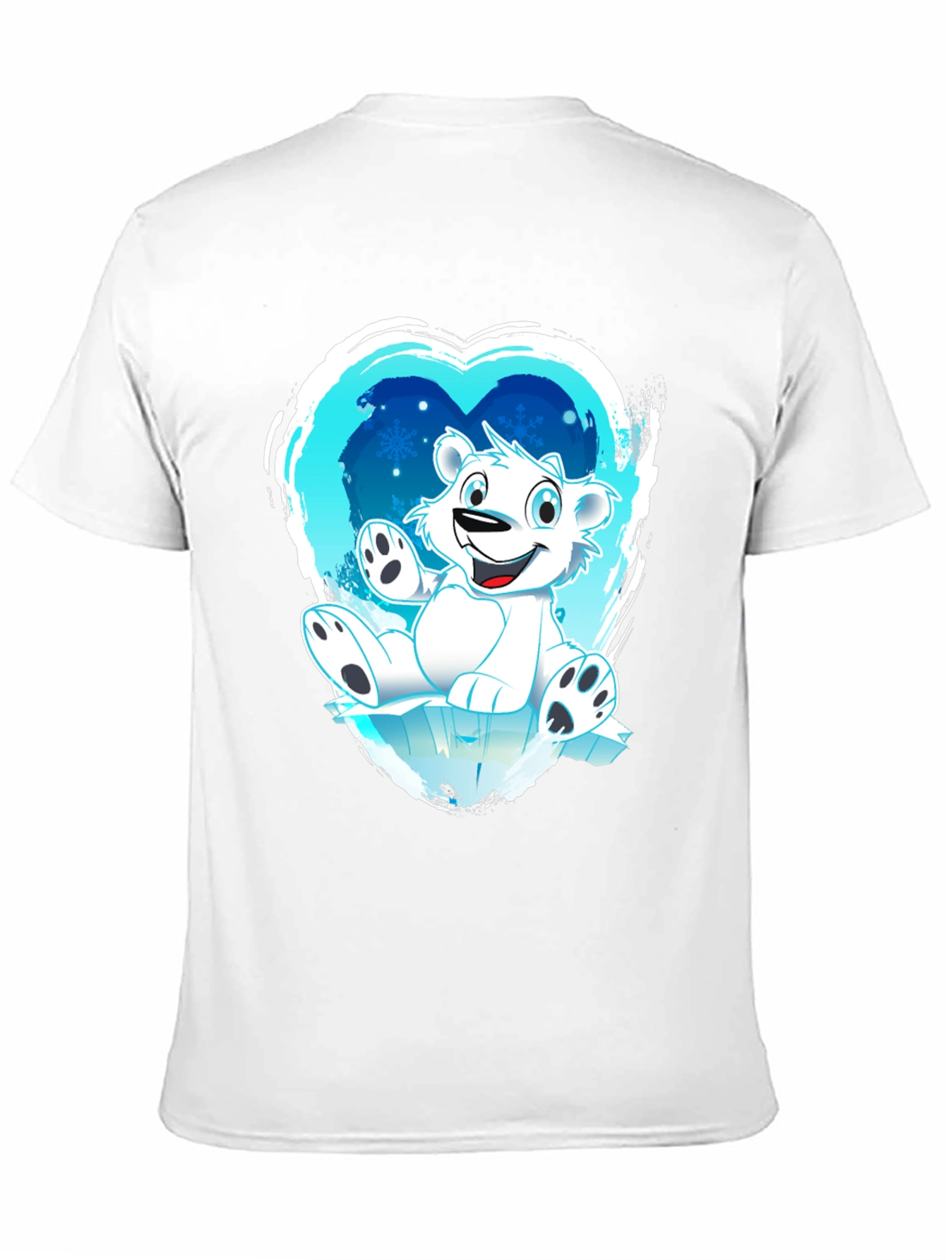 Camiseta Oso Polar Corazón Invierno Hombre