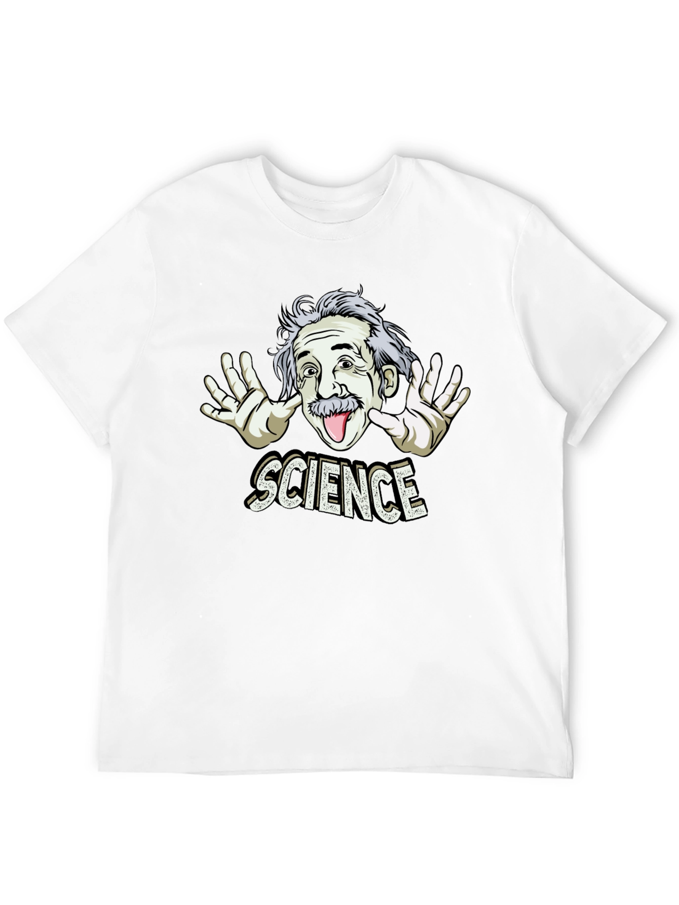 Camiseta Negra Science con Diseño Divertido de Einstein