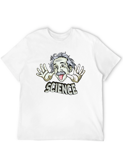 Camiseta Negra Science con Diseño Divertido de Einstein