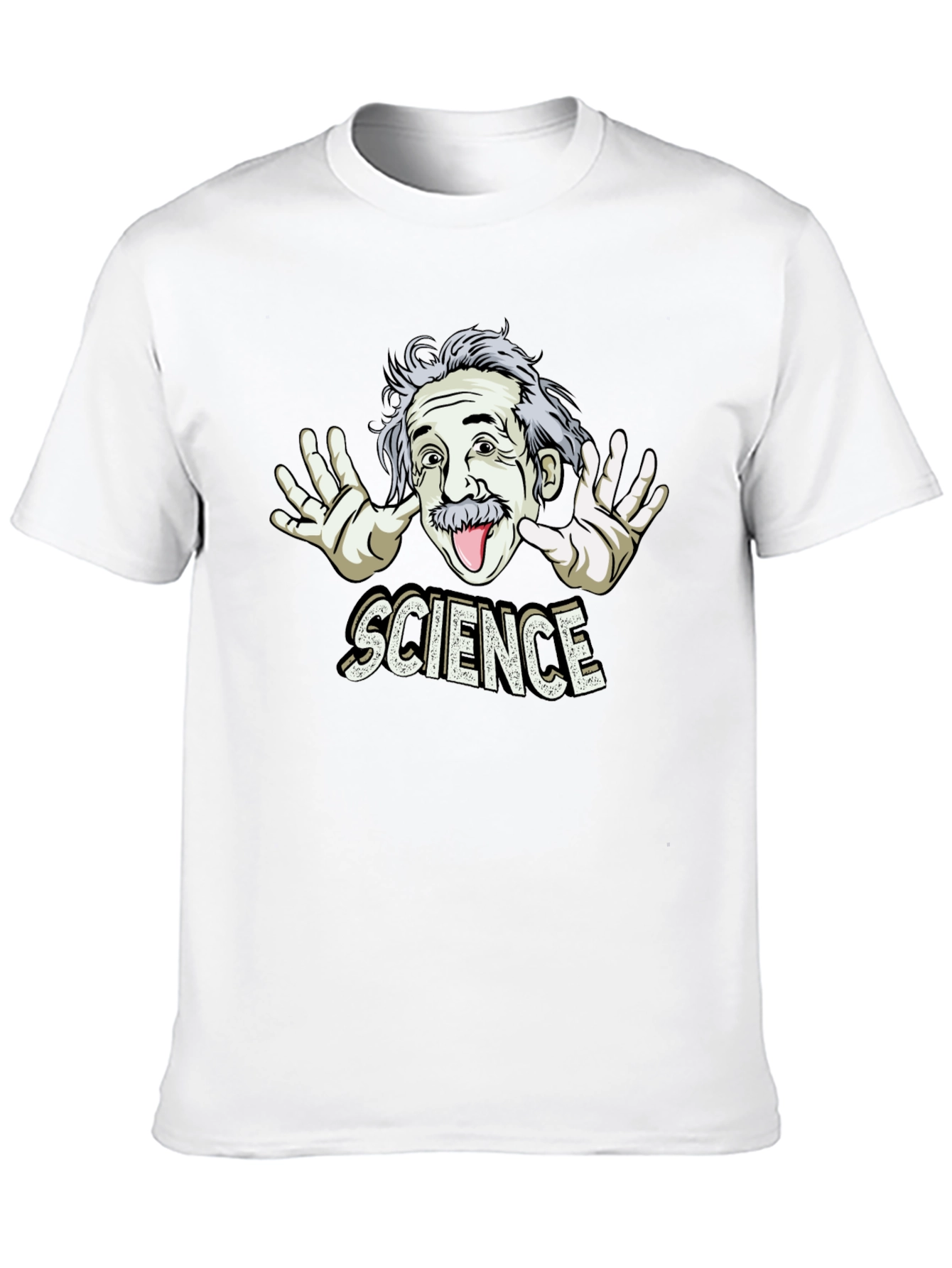 Camiseta Negra Science con Diseño Divertido de Einstein