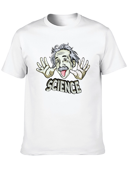Camiseta Negra Science con Diseño Divertido de Einstein