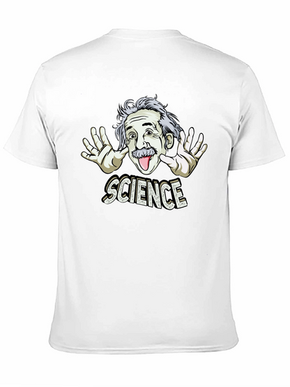 Camiseta Negra Science con Diseño Divertido de Einstein