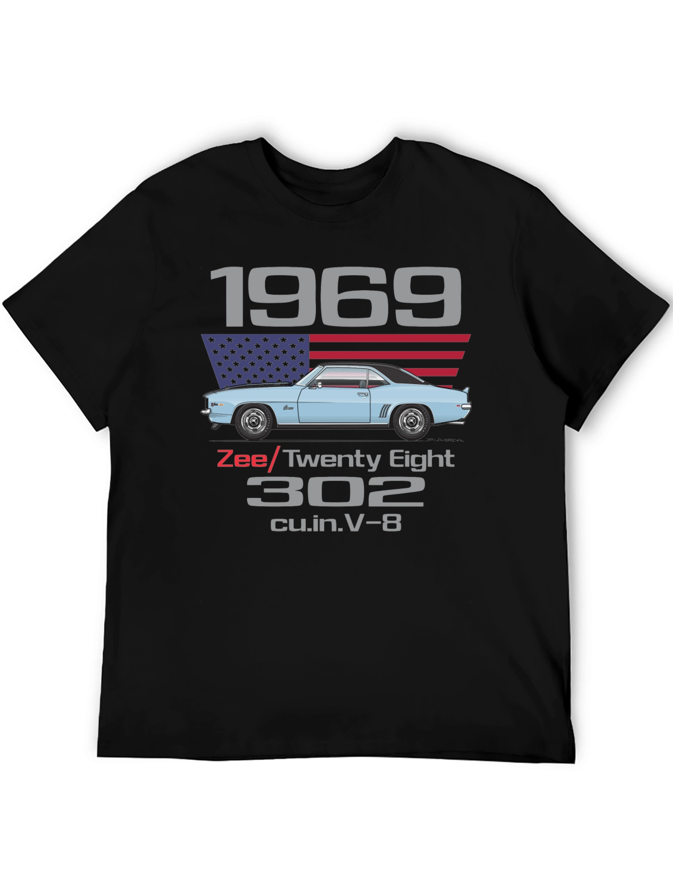 Camiseta Clásica Coche 1969 Zee/Twenty Eight