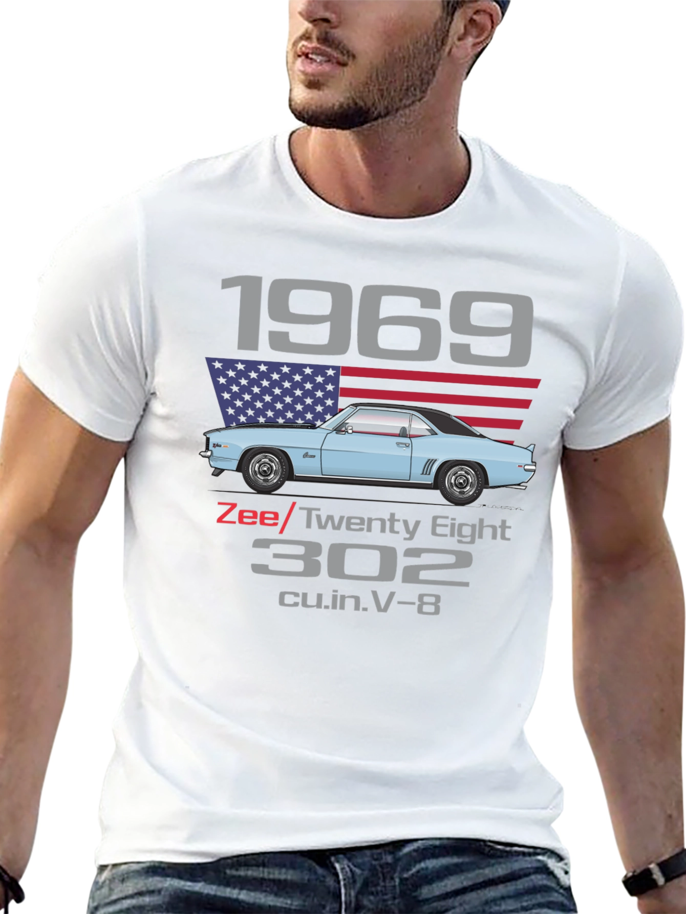 Camiseta Clásica Coche 1969 Zee/Twenty Eight