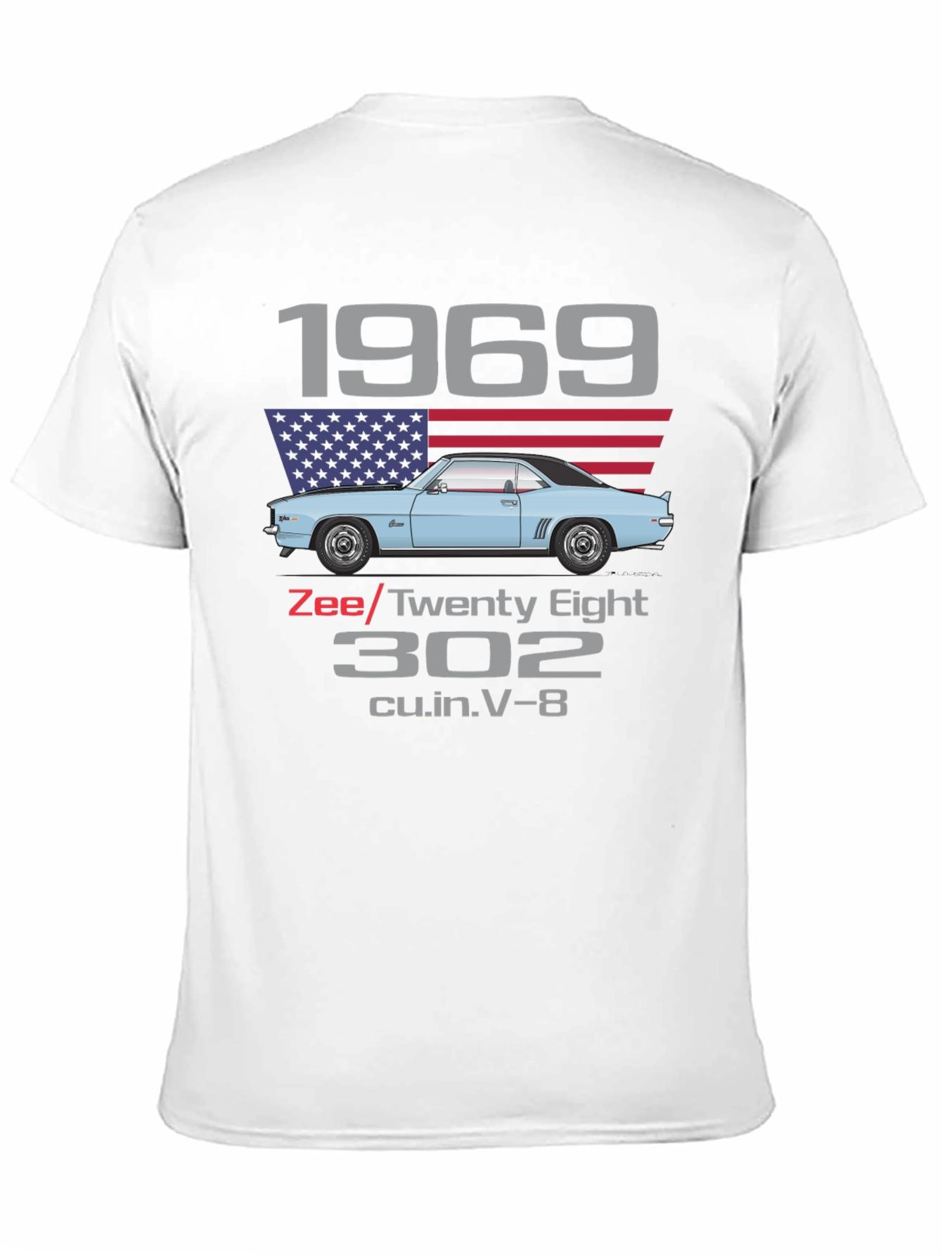 Camiseta Clásica Coche 1969 Zee/Twenty Eight