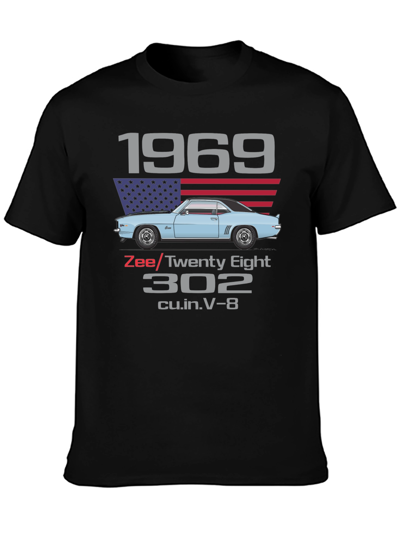Camiseta Clásica Coche 1969 Zee/Twenty Eight