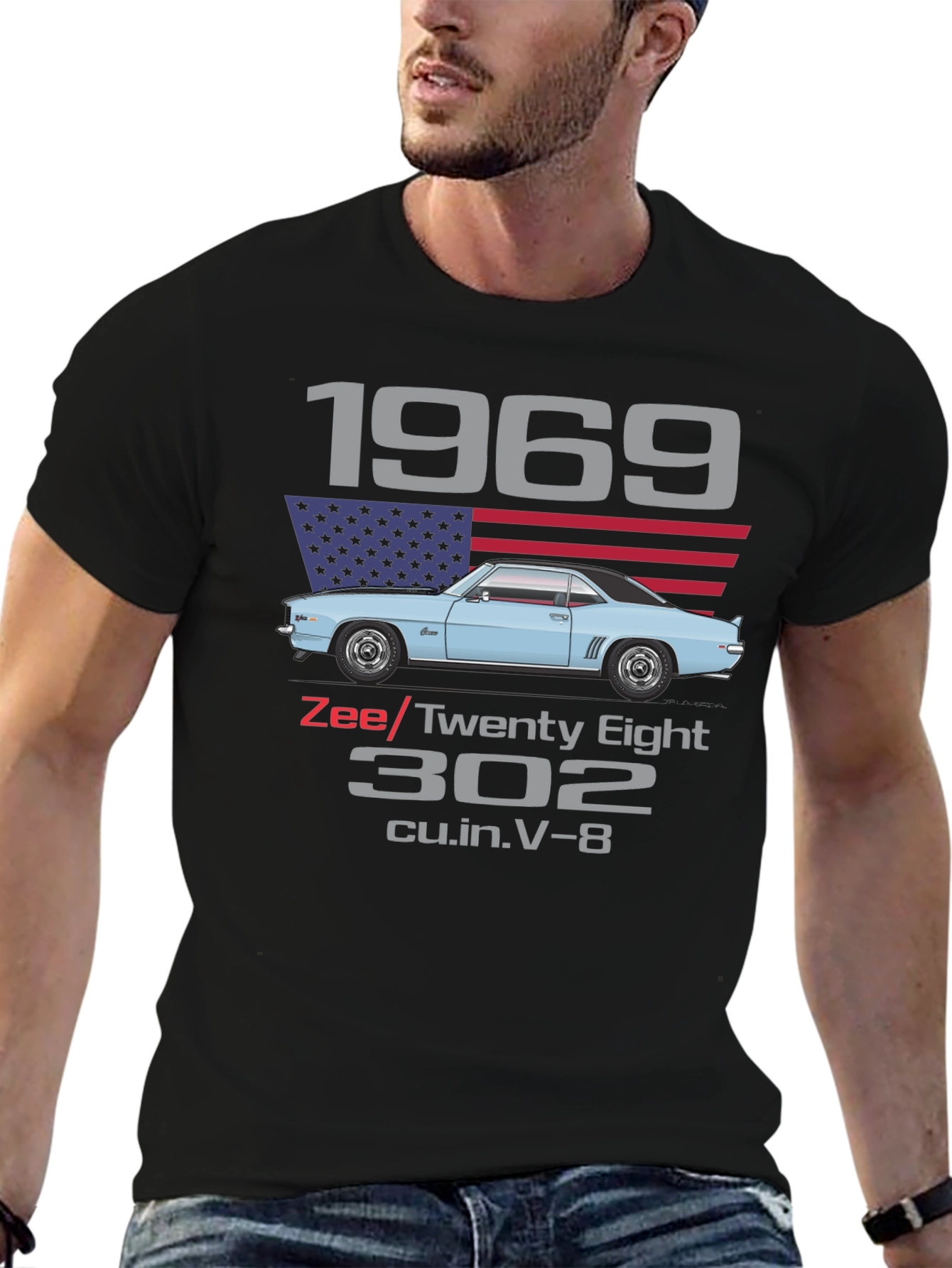 Camiseta Clásica Coche 1969 Zee/Twenty Eight
