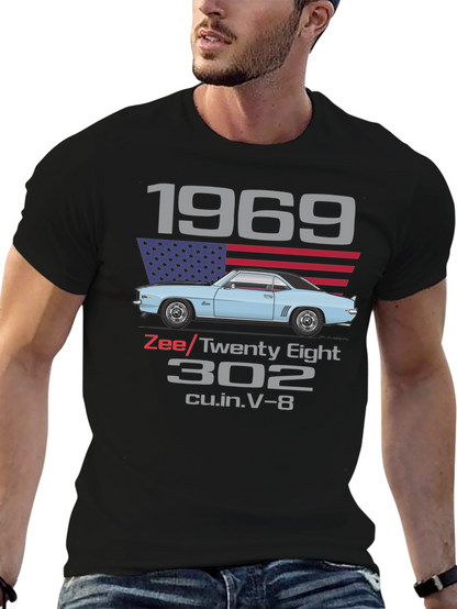 Camiseta Clásica Coche 1969 Zee/Twenty Eight