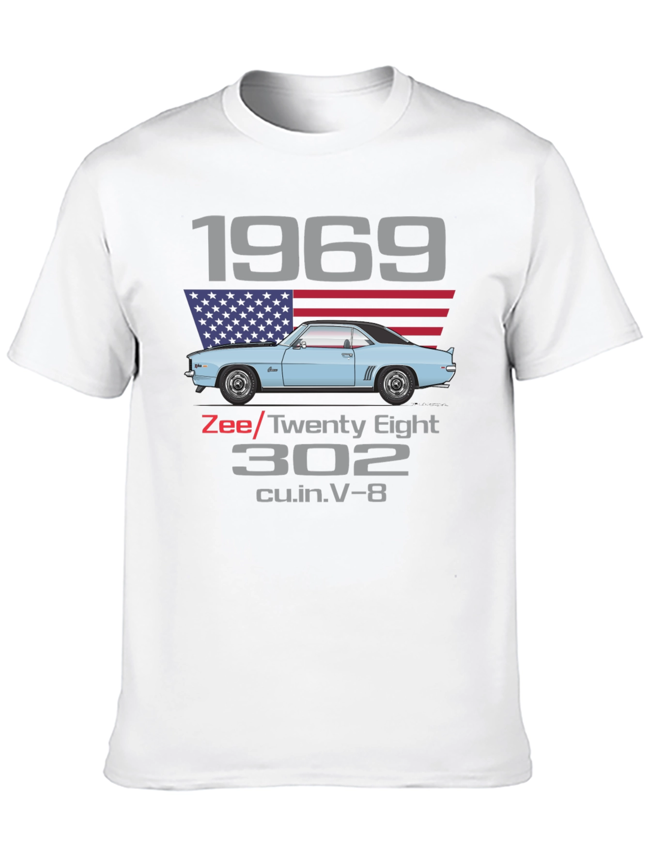 Camiseta Clásica Coche 1969 Zee/Twenty Eight