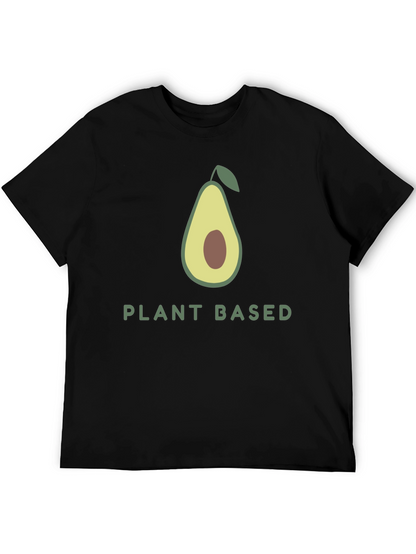 Camiseta Negra Vegana con Diseño de Aguacate