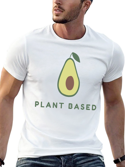 Camiseta Negra Vegana con Diseño de Aguacate