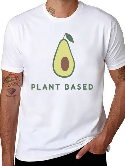Camiseta Negra Vegana con Diseño de Aguacate
