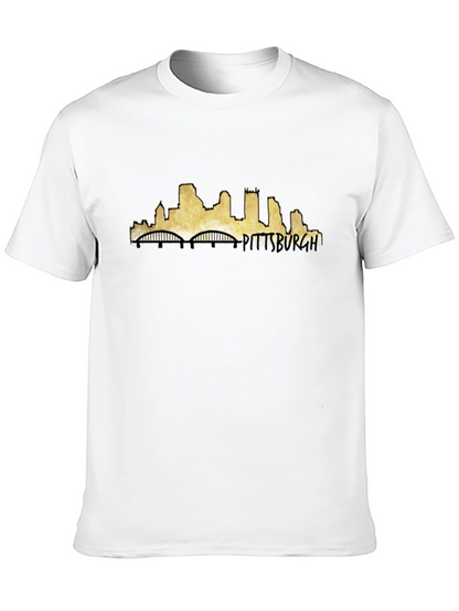 Camiseta Negra con Diseño de Pittsburgh