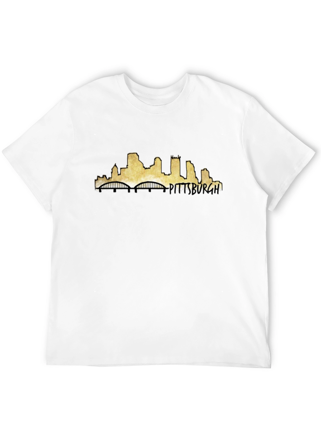 Camiseta Negra con Diseño de Pittsburgh