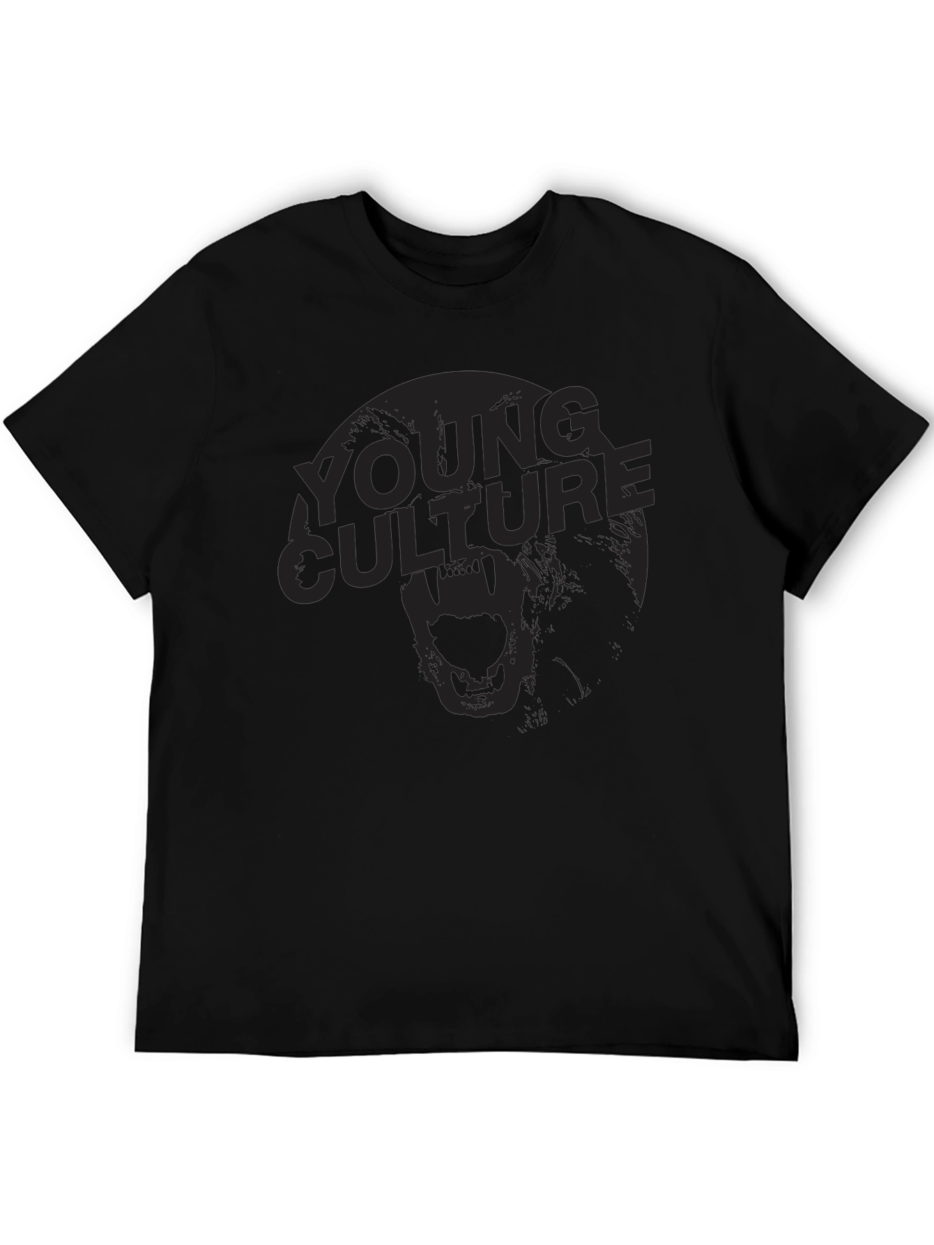Camiseta Negra Young Culture Estampada