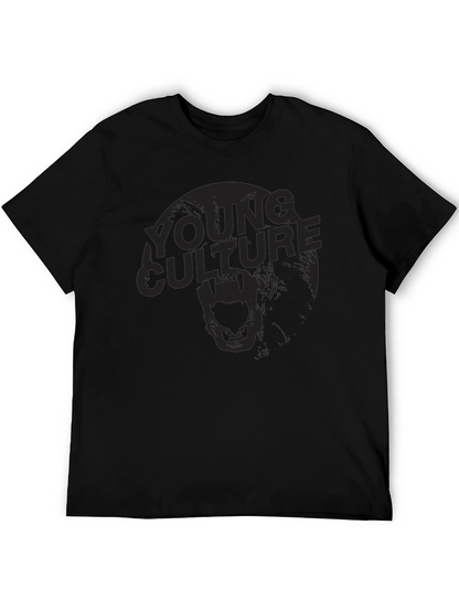Camiseta Negra Young Culture Estampada