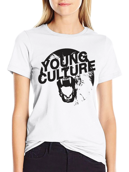 Camiseta Negra Young Culture Estampada