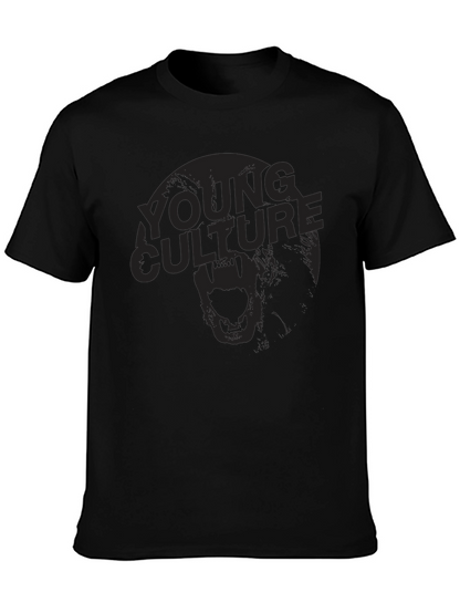 Camiseta Negra Young Culture Estampada