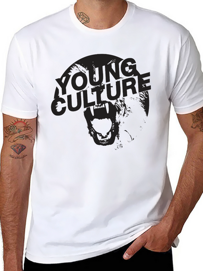 Camiseta Negra Young Culture Estampada