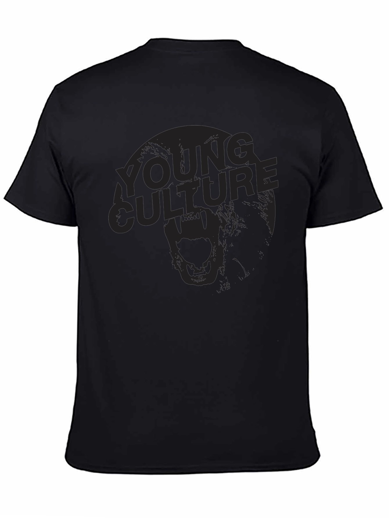 Camiseta Negra Young Culture Estampada