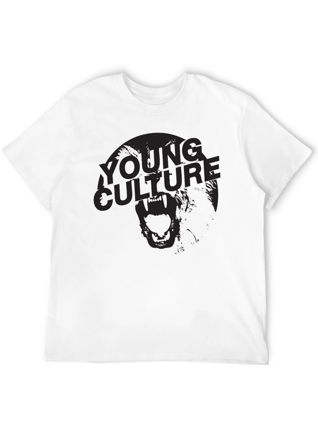 Camiseta Negra Young Culture Estampada