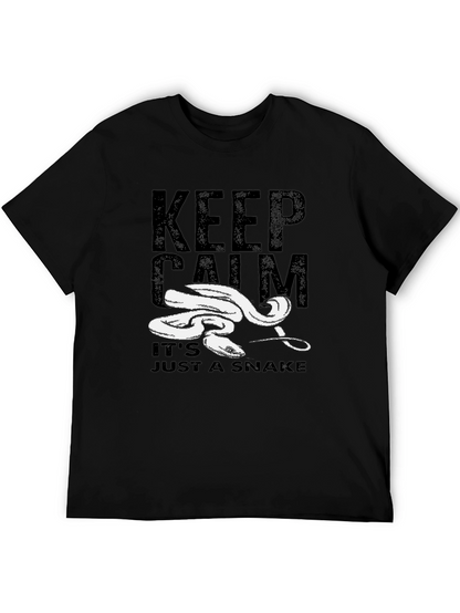 Camiseta Negra Keep Calm Its Just a Snake