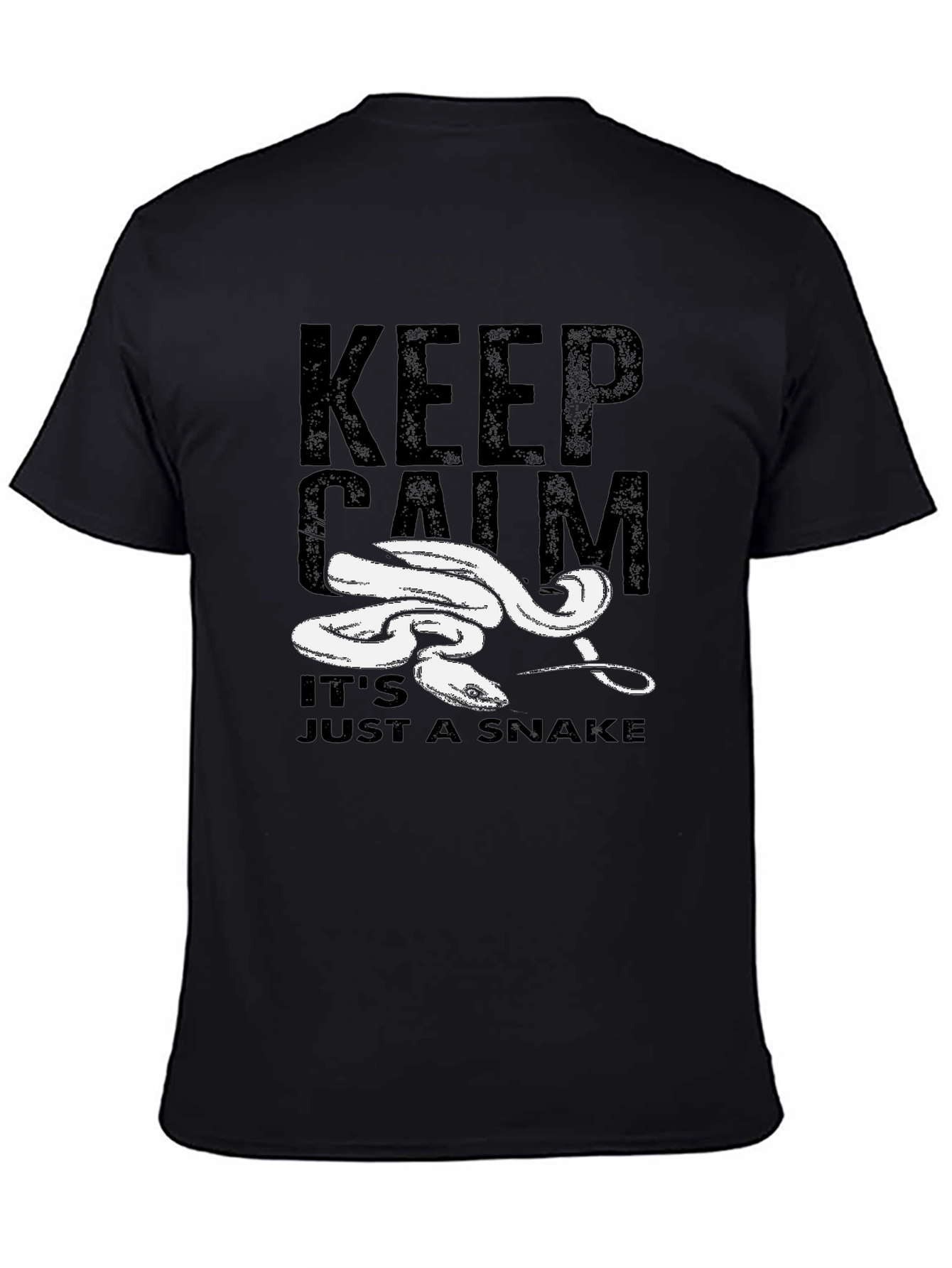 Camiseta Negra Keep Calm Its Just a Snake