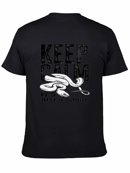 Camiseta Negra Keep Calm Its Just a Snake